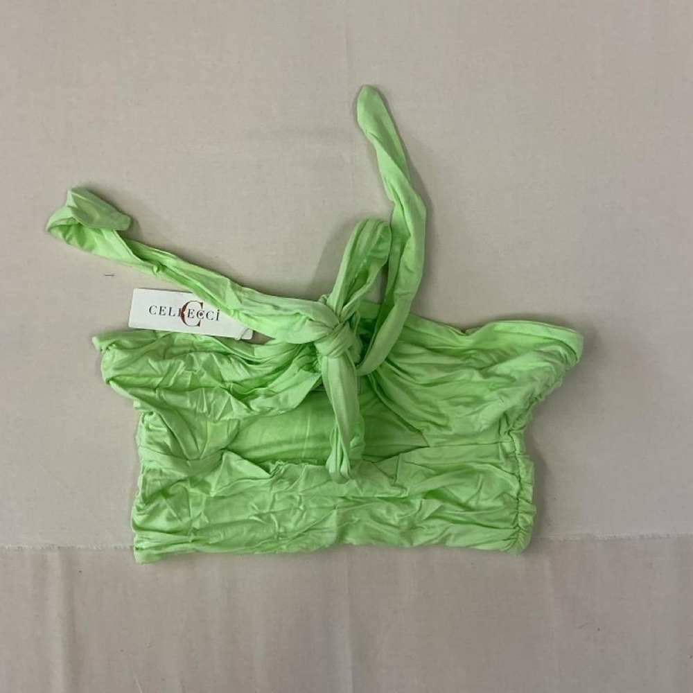 Brand new with tags CELECCI lime‎ green crop top